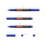 МАРКЕР ПЕРМ. ERICHKRAUSE Р-100, 1,0ММ, СИНИЙ /12/192/