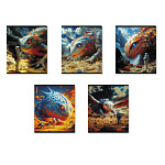 ТЕТРАДЬ 48 Л, А5, КЛ. ERICHKRAUSE COSMO DRAGONS, ГЛЯНЦ. ЛАМ. MIX-PACK /5/100/