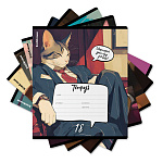 ТЕТРАДЬ 18 Л, ЛИН. ERICHKRAUSE CAT BOSS, MIX-PACK /10/200/