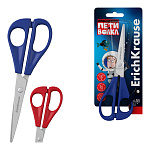 Ножницы ErichKrause Приключения Пети и Волка, 16.5см, ассорти (в блистере по 1 шт.)