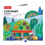 ПЛАСТИЛИН 10 ЦВ, 200 ГР, ХАТБЕР. КОЛОРА, СО СТЕКОМ /20/