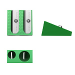 ТОЧИЛКА МЕТАЛ. ERICHKRAUSE FERRO COLOR PLUS, 2 ОТВЕРСТИЯ, ПРЯМОУГ. АССОРТИ /20/120/1200/