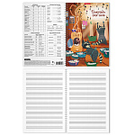 ТЕТРАДЬ ДЛЯ НОТ 24 Л, А4, ERICHKRAUSE НОТЫ-ЕНОТЫ, ВЕРТ. НА СПИРАЛИ /5/40/ РФ