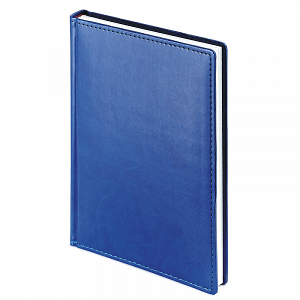 ЕЖЕДНЕВНИК НЕДАТИР, A5+, БАРХАТ, СИНИЙ /12/ РФ