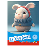 КАРТОН БЕЛЫЙ А4, 08 Л, БЕЛЫЙ ПУШИСТИК, ПАПКА /55/