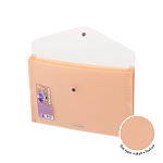 КОНВЕРТ ПЛАСТ. НА КНОПКЕ, А4, ЕRICHКRAUSE MATT PASTEL BLOOM, 0,55 ММ, 4 ОТД.  ПРОЗР. АССОРТИ /4/68/