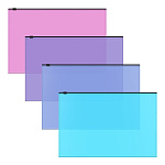 КОНВЕРТ ПЛАСТ. НА МОЛНИИ, B5, ERICHKRAUSE FIZZY VIVID ZIP, 0,14 ММ, АССОРТИ /12/ РФ