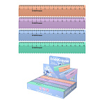ЛИНЕЙКА 15 СМ, ERICHKRAUSE PASTEL BLOOM, ПЛАСТ. ВОЛНИСТЫЙ КРАЙ, АССОРТИ, ДИСПЛЕЙ /44/1056/ РФ