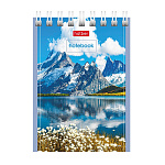 БЛОКНОТ 40 Л, А7, КЛ, ХАТБЕР. ВЕЛИКОЛЕПНЫЕ ПЕЙЗАЖИ, МЕЛ. ОБЛ. НА ГРЕБНЕ /120/