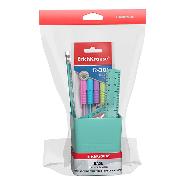 настольный набор erich krause® base, pastel mint, мятный /3/