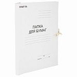 ПАПКА ДЛЯ БУМАГ НА ЗАВЯЗКАХ, А4, 220 Г/М, STAFF, ДО 200 Л, НЕМЕЛ. /200/