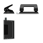 ДЫРОКОЛ ДО 10 Л. ERICHKRAUSE QUADRO, ЧЕРНЫЙ /24/96/