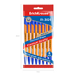 Набор из 8 ручек шариковых ErichKrause R-301 Stick Orange 0.7, цвет чернил синий (в пакете)
