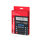 КАЛЬКУЛЯТОР 12 РАЗР. ERICHKRAUSE DC-777-12N, НАСТОЛЬНЫЙ, ЧЕРНЫЙ, Е/П /10/40/