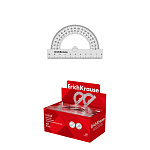 ТРАНСПОРТИР 10 СМ, 180 ГРАДУСОВ, ERICHKRAUSE CLEAR, ПРОЗРАЧНЫЙ /20/400/ РФ