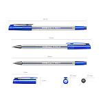 РУЧКА ШАР. ERICHKRAUSE ULTRA-10 STICK CLASSIC 0.7 SUPER GT, МЕТАЛ. НАКОН, СИНИЙ /12/144/1728/