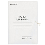 ПАПКА ДЛЯ БУМАГ НА ЗАВЯЗКАХ, А4, 280 Г/М, BRAUBERG, ДО 200 Л, МЕЛ. /200/РФ