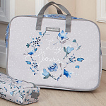 ПАПКА НА МОЛНИИ, А4+, ERICH KRAUSE® FROZEN BEAUTY, ТЕКСТИЛЬ, С РУЧКАМИ, ГОЛУБОЙ /4/24/ РФ