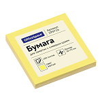 БЛОК Д/ЗАПИСИ 76*76 ММ, 100Л, OFFICE SPACE, ПАСТЕЛЬ ЖЕЛТЫЙ /24/144/