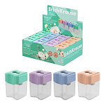 ТОЧИЛКА ПЛАСТ. ERICHKRAUSE WAVE DUO, PASTEL BLOOM, С КОНТЕЙНЕРОМ, АССОРТИ, ДИСПЛЕЙ /12/96/ РФ