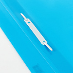 СКОРОСШИВАТЕЛЬ ПЛАСТ, А4, СТАММ, 160 МКМ, ПРОЗР. ВЕРХ, ГОЛУБОЙ /10/