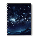 ТЕТРАДЬ 80 Л, А5, КЛ. СВЕТОЧ. ЗВЕЗДНАЯ НОЧЬ, ТВ. ОБЛ. МАТ ЛАМ, НА ГРЕБНЕ /4/32/