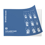 АЛЬБОМ Д/РИС. 32 Л. A4, ERICHKRAUSE EMOTIONS, ICE METALLIC СИНИЙ, ПЛАСТ. ОБЛ. НА СКОБЕ /2/32/