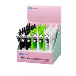 РУЧКА ШАР. АВТ. BASIR. ПАНДА, КОРПУС ЦВ. С ОБЪЕМ. ФИГУРКОЙ, СИНИЙ /36/