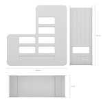 ЛОТОК ВЕРТ. ERICHKRAUSE TECHNO, CLASSIC, 100 ММ, БЕЛЫЙ /12/ РФ