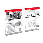 ЛОТОК ГОРИЗ. 2 УРОВНЯ, ERICH KRAUSE, СЕТЧАТЫЙ-МЕТАЛЛ, СЕРЫЙ /12/