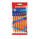 Набор из 8 ручек шариковых автоматических ErichKrause R-301 Matic Orange 0.7, цвет чернил синий (в пакете)