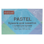 БЛОК Д/ЗАПИСИ 76*51 ММ, 100Л, ХАТБЕР PASTEL, ГОЛУБОЙ /12/