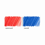 КАРАНДАШ ДВУХЦВЕТНЫЙ KOH-INOOR, КРАСНЫЙ/СИНИЙ, ЛАК. КОРПУС, К/К /12/48/144/