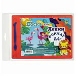 ДОСКА ДЛЯ ЛЕПКИ, А4, ЦВЕТНАЯ, 2 СТЕКА+ОТД. ДЛЯ ПЛАСТИЛИНА /60/