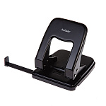 ДЫРОКОЛ ДО 40 Л. ХАТБЕР RECORD, МЕТАЛЛ. С  ЛИНЕЙКОЙ, ЧЕРНЫЙ /36/