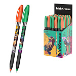 РУЧКА ШАР. ERICHKRAUSE U-109 STICK&GRIP DINO ART 1.0, ULTRA GT, СИНИЙ /50/200/2400/