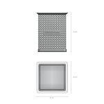 ПОДСТАВКА-СТАКАН ERICHKRAUSE STEEL, Д/ПИШУЩИХ ПРИНАД. ПРЯМОУГ. СЕТЧ.-МЕТАЛЛ, СЕРЫЙ /12/