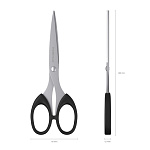 НОЖНИЦЫ 16 СМ. ERICHKRAUSE TOP MODEL, ЧЕРНЫЕ РУЧКИ, БЛИСТЕР /12/240/