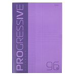 ТЕТРАДЬ 96 Л, А4, КЛ. ХАТБЕР. PROGRESSIVE. ФИОЛЕТОВАЯ, ПЛАСТ. ОБЛ. НА СКОБЕ /3/24/