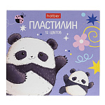 ПЛАСТИЛИН 12 ЦВ, 180 ГР, ХАТБЕР. ПЛЮШЕВЫЕ ПАНДЫ, СО СТЕКОМ /10/