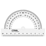 ТРАНСПОРТИР 10 СМ. ПЛАСТ. СТАММ, ПРОЗРАЧНЫЙ /20/100/РФ