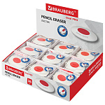 ЛАСТИК BRAUBERG OVAL PRO, 40*26*8, ОВАЛ, КРАСНЫЙ ПЛАСТ. ДЕРЖАТЕЛЬ /36/