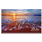 КАЛЕНДАРЬ КВАРТАЛЬНЫЙ 2026, ХАТБЕР ОФИС. МЕДОВЫЙ ЗАКАТ, ОФСЕТ, 3 ГРЕБНЯ /18/