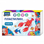 ПЛАСТИЛИН 18 ЦВ. 360 Г, MAZARI, КЛАССИЧЕСКИЙ, СО СТЕКОМ /10/
