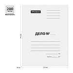 СКОРОСШИВАТЕЛЬ БУМ. А4, 280 Г/М, ДЕЛО. OFFICE SPACE, БЕЗ ЗАМКА, ДО 200 Л, НЕМЕЛ. /200/