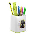 Набор настольный пластиковый ErichKrause® Forte, Punky Monkey, белый с желтой вставкой