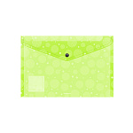 КОНВЕРТ ПЛАСТ. НА КНОПКЕ, A4, ERICHKRAUSE NEON DOTS, 0.18 ММ, АССОРТИ /12/240/