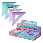 ТРЕУГОЛЬНИК 45 ГРАД. 07 СМ, ПЛАСТ. ERICHKRAUSE PASTEL, АССОРТИ, ДИСПЛЕЙ /60/1080/ РФ