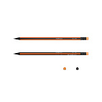 КАРАНДАШ Ч/Г ERICHKRAUSE ВИВО, НАБОР 04 ШТ, С ЛАСТИКОМ, ЗАТОЧЕН. БЛИСТЕР /24/242/144/