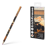 КАРАНДАШИ ЦВ. 12 ШТ, ERICHKRAUSE ROAD BEAST, ПЛАСТ. ТРЕХГРАН. 3 ММ, АССОРТИ, ПЭТ-БОКС /10/240/